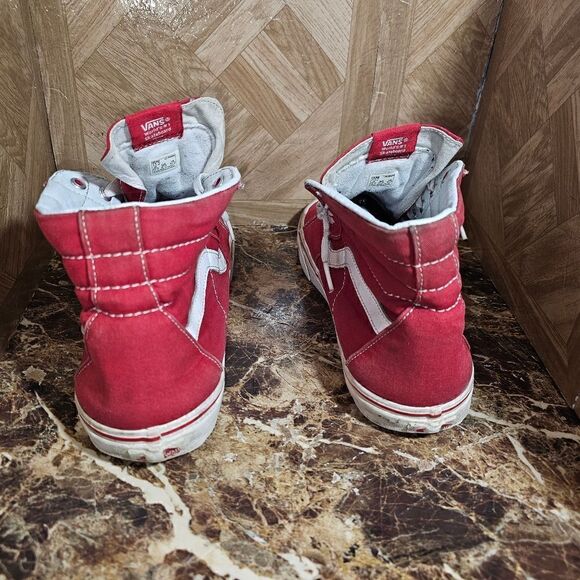 Vans men's Off The Wall hi top skateboard old skool red size 13.   010 - Picture 2 of 11